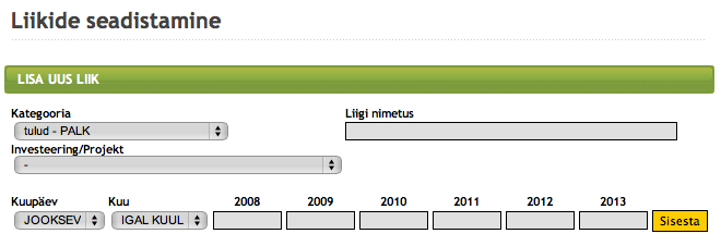 2013 eelarvestamine